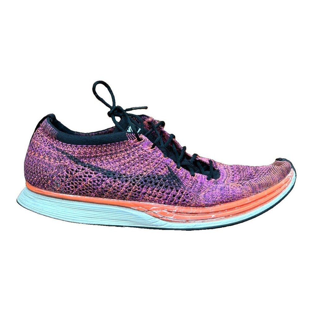 Nike Flyknit Racer Acai Berry Mens Size 13 Red Purple Sneaker 526628-008 2015
